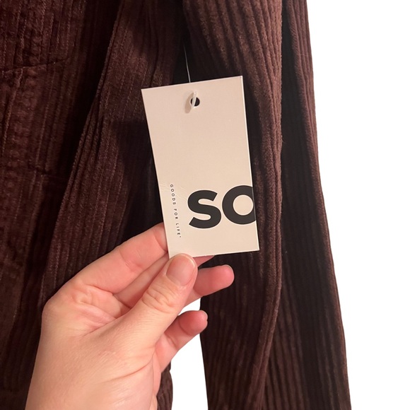 NWT Juniors’ SO Cozy Brown Corduroy Jacket Size Small - Picture 4 of 5